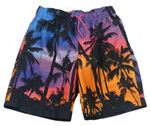 Farebné plážové kraťasy s palmami Primark