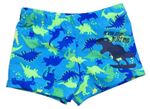 Tyrkysovo-zeleno-modré nohavičkové plavky s dinosaurami Kiki&Koko