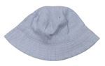 Bielo-modrý pruhovaný plátenný klobúk