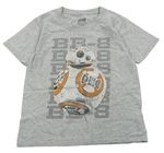 Sivé melírované tričko so Star Wars
