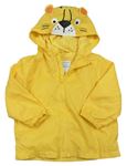 Žltá šušťáková jarná bunda s kapucňou Primark