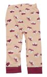 Svetloružové pyžamové nohavice s liškami Nutmeg