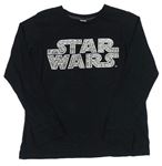 Čierne pyžamové tričko s nápisy - Star Wars