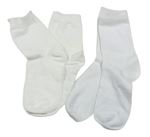 2x - Ponožky - Smetanové, bílé vel. 25-26