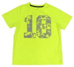 Neónově žlté športové tričko s číslom H&M