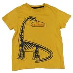 Horčicové tričko s dinosaurom F&F