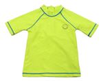 Neónově zelené UV tričko so smajlíkom Matalan