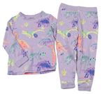 Lila pyžama s farebnymi dinosaurami M&S