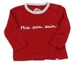 Červené futbalové tričko s nápisem - FC Bayern Mnichov