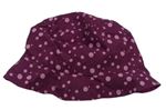 Fialový/růžový šušťákový obojstranný klobúk s bodkami