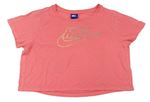 Ružové crop tričko s logom Nike