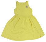 Žlté šaty s kvietkom F&F