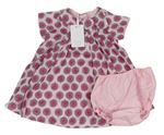 2 set - Ružové vzorované plátenné šaty + nohavice Jasper Conran
