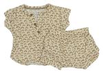 2set- Béžové vzorované mušelínové tričko + kraťasy George