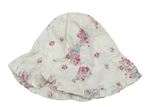 Biely kvetovaný klobúk Mothercare
