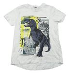 Biele tričko s dinosaurom Nutmeg