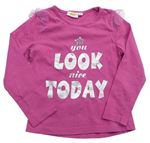Ružové tričko s nápisom Kids