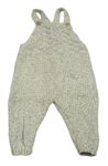 Sivo-smetanovo-biele melírované pletené na traké nohavice Zara