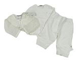 3set- biele manšestráky+ biele triko+ biele pletené bolerko