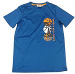 Modré športové tričko s loptami Crane