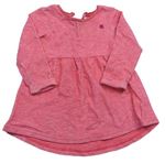 Ružové melírované teplákové šaty s výšivkou Next