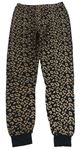 Čierno-zlaté pyžamové nohavice s leopardím vzorom George