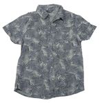 Sivá košeľa s listami Primark