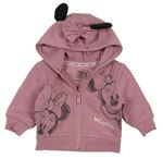 Ružová prepínaci mikina s Minnie a kapucňou Disney