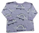 Lila pyžamové tričko s dinosaurami Next