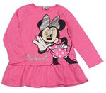 Kriklavoě ružová melírovaná tunika s Minnie Disney