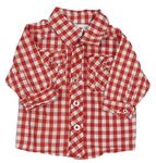 Červeno-biela kockovaná košeľa Prénatal