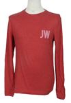 Pánske červené tričko s nápismi Jack Wills