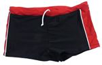 Pánske čierno-červené nohavičkové plavky Crane
