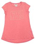 Neónově ružové tričko s nápisom H&M
