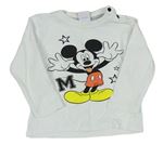 Biele tričko s Mickeym Disney