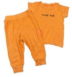 2set- Oranžové rebrované tričko + Tepláky