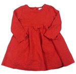 Červené teplákové šaty s mašlou C&A