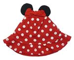 Červený bodkovaná ý bavlnený klobúk s oušky - Minnie Disney