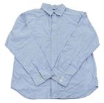 Svetlomodrá melírovaná košeľa s výšivkou H&M