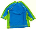 Zeleno-modré plážové UV triko s obrázkem zn. M&S