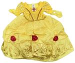 -Kockovaným žlté šaty s broží Disney
