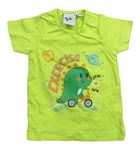 Limetkové tričko s dinosaurom Bubble Gum