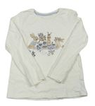 Lacné dievčenské tričká s dlhým rukávom veľkosť 116, Nutmeg