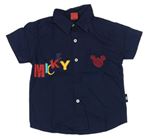 Tmavomodrá košeľa s Mickeym a nápisom Disney