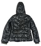 Černá šusťáková zimní bunda s kapucí zn. River Island