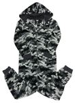 Čierno-sivá army tepláková kombinéza s kapucňou F&F