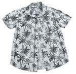 Biela košeľa s šedými palmami Pep&Co