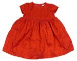 Červené slávnostné šaty s čipkou a flitrami M&Co