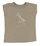 Hnedé tričko s žirafou George