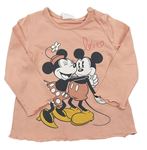 Ružové tričko s Mickeym + Minnie Disney